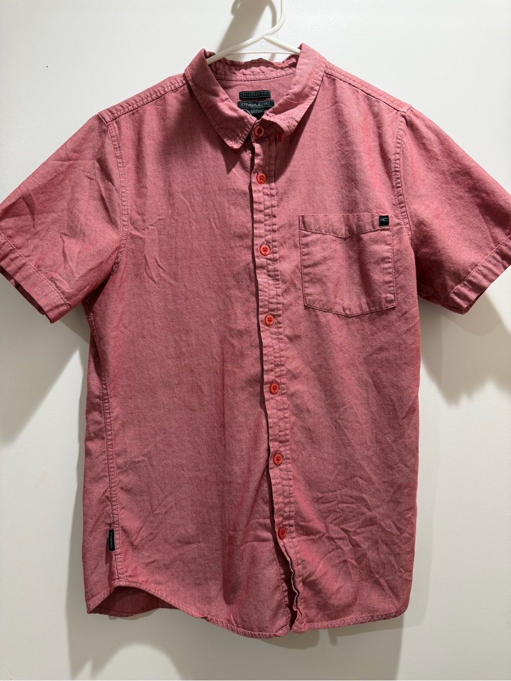 O'Neill Men's Short-Sleeve Button-Up Shirt in Rose
